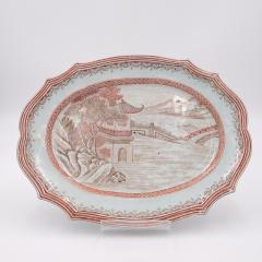 Circa 1780 Chinese Export Rouge de Fer Porcelain Plate - 2297461