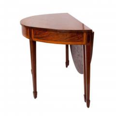 Circa 1780 Georgian English Mahogany Demi Lune Table - 2300178