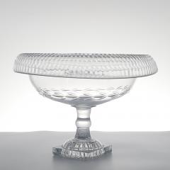 Circa 1790 George III Cut and Molded Crystal Oval Center Bowl England - 2239123