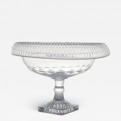 Circa 1790 George III Cut and Molded Crystal Oval Center Bowl England - 2240523