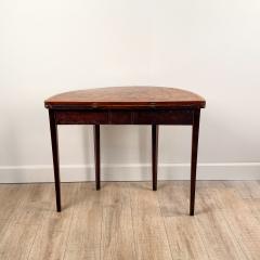 Circa 1790 George III Demilune Game Table England - 2239201