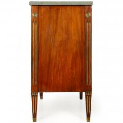 Circa 1790 Swedish Gustavian Marble Top Mahogany Desk Commode Chest - 4416695