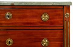 Circa 1790 Swedish Gustavian Marble Top Mahogany Desk Commode Chest - 4416702