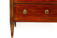 Circa 1790 Swedish Gustavian Marble Top Mahogany Desk Commode Chest - 4416703
