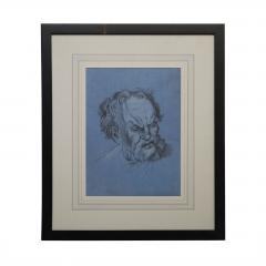 Circa 1800 Baroque Drawing of An Older Man Italy - 2132570