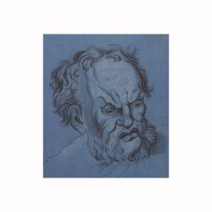 Circa 1800 Baroque Drawing of An Older Man Italy - 2132572