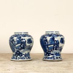 Circa 1800 Blue White Vases China A Pair - 2150566