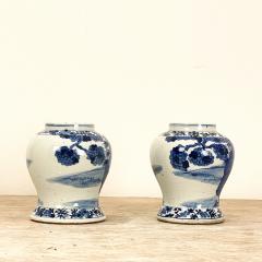 Circa 1800 Blue White Vases China A Pair - 2150567