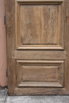 Circa 1800 Rustic Walnut French Door - 2146701