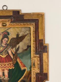 Circa 1800 Spanish Colonial Painting of Archangel Demon - 2019401