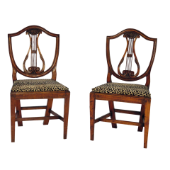 Circa 1800s Italian Neoclassical Side Chairs A Pair - 2282532