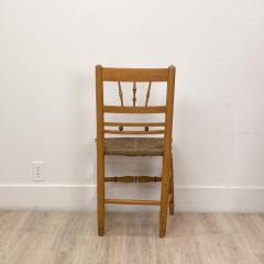 Circa 1810 English Regency Rush Seat Painted Chair - 2239473