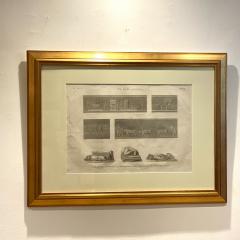 Circa 1810 Engraving of Ancient Egyptian Art Artifacts France - 2306426