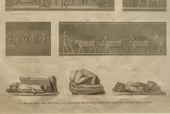 Circa 1810 Engraving of Ancient Egyptian Art Artifacts France - 2306429