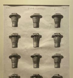 Circa 1810 Engraving of Ancient Egyptian Column Capitals France - 2306432