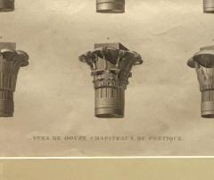 Circa 1810 Engraving of Ancient Egyptian Column Capitals France - 2306433