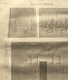 Circa 1810 Large Engraving of an Egyptian Monument France - 2306424