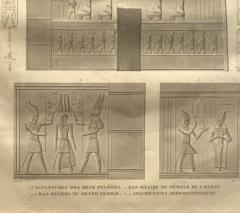 Circa 1810 Large Engraving of an Egyptian Monument France - 2306425
