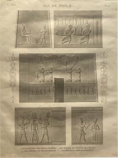 Circa 1810 Large Engraving of an Egyptian Monument France - 2306434