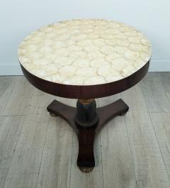 Circa 1820 Italian Neoclassical Table with Faux Marble Slate Top - 2306383