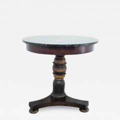 Circa 1820 Italian Neoclassical Table with Faux Marble Slate Top - 2306789