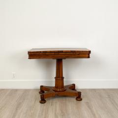 Circa 1825 Rosewood Pedestal Regency Game Table England - 2005996