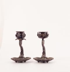 Circa 1830 Baroque Dolphin Candlesticks France A Pair - 2251597
