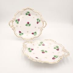 Circa 1830 English Porcelain Gilt Dessert Serving Pedestals A Pair - 2174062