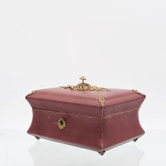 Circa 1830 Leather and Gilt Tea Caddy England - 2268036