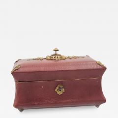 Circa 1830 Leather and Gilt Tea Caddy England - 2268417