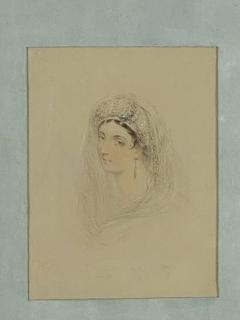 Circa 1830 Woman In Turban Drawing - 2259420
