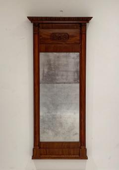 Circa 1840 Danish Empire Mahogany Mirror - 2306688