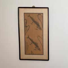 Circa 1850 Painting of 2 Fish Korea - 1853549