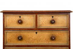 Circa 1850s English Grain Painted Antique Chest of Drawers Dresser - 4502344