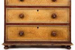 Circa 1850s English Grain Painted Antique Chest of Drawers Dresser - 4502345