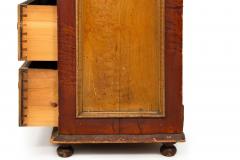 Circa 1850s English Grain Painted Antique Chest of Drawers Dresser - 4502347