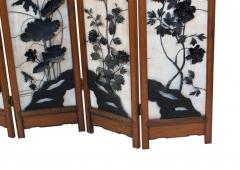 Circa 1880 4 Panel Screen with Iron Decoration China - 1817646