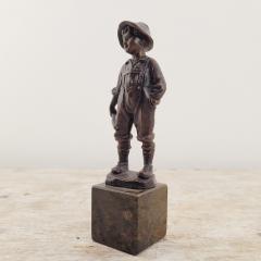 Circa 1880 Bronze of a Young Boy on Marble Base France - 2110833
