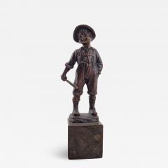 Circa 1880 Bronze of a Young Boy on Marble Base France - 2111761