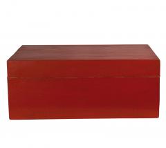 Circa 1880 Chinese Export Red Leather Trunk - 2260825