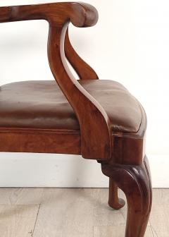 Circa 1880 George II Style Walnut Armchair England - 3619576