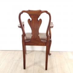 Circa 1880 George II Style Walnut Armchair England - 3619580