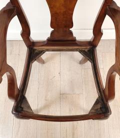 Circa 1880 George II Style Walnut Armchair England - 3619584