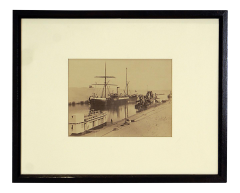 Circa 1880 Port of Suez Photograph of a Boat in Harbour - 2260842