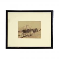 Circa 1880 Port of Suez Photograph of a Boat in Harbour - 2260844