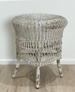 Circa 1880 Round Wicker Stool - 2000984