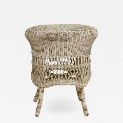 Circa 1880 Round Wicker Stool - 2002378