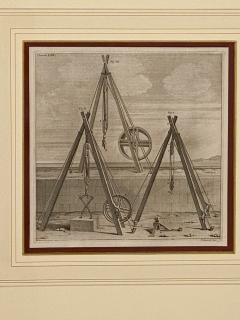 Circa 18th Century Block and Tackle Engraving France - 2302438