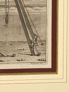 Circa 18th Century Block and Tackle Engraving France - 2302441