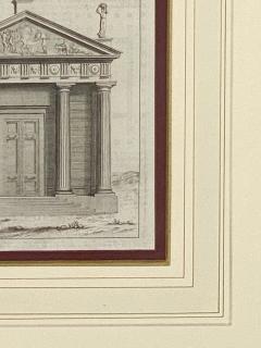 Circa 18th Century Classical Temple Engraving France - 2300206